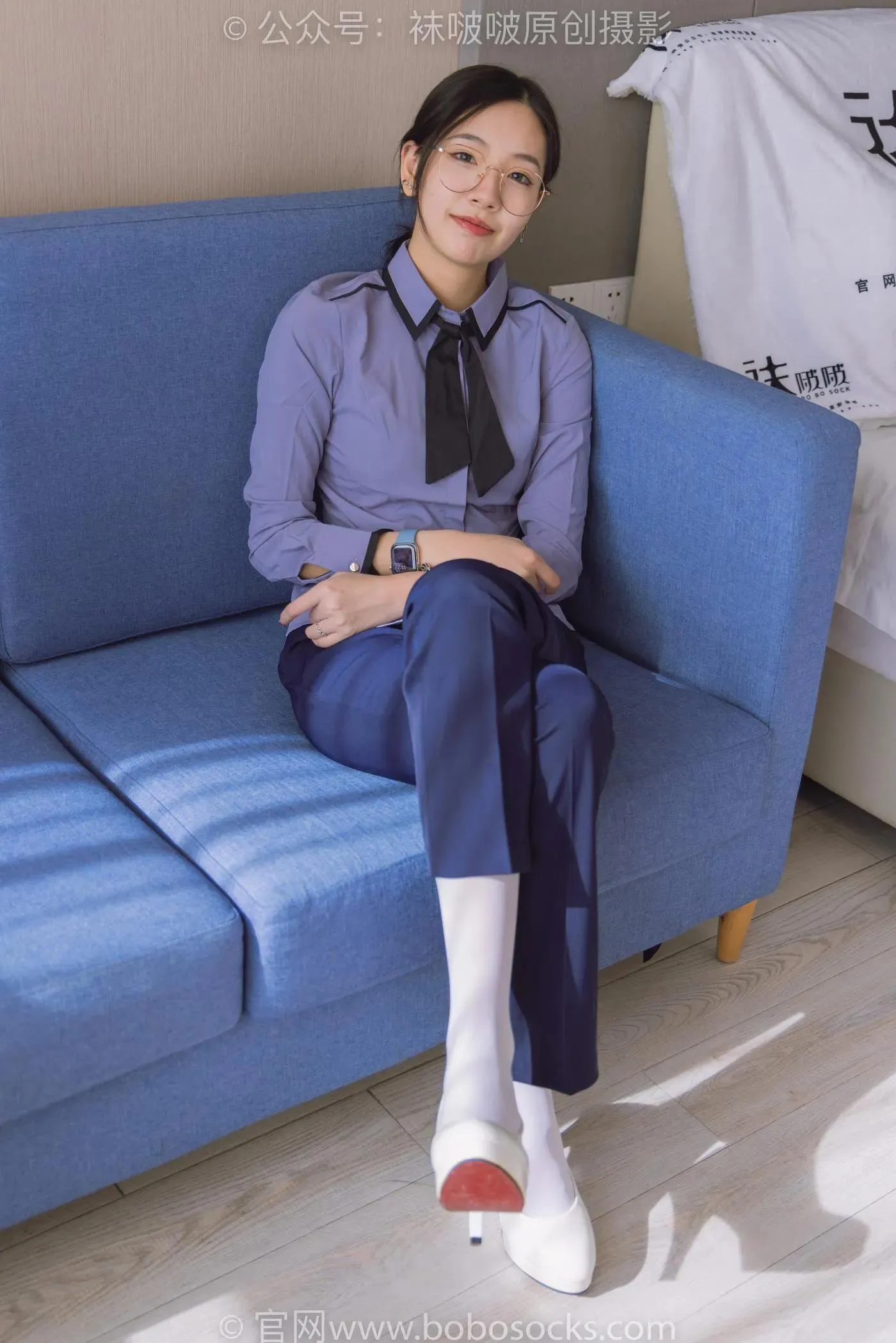 [BoBoSocks袜啵啵]NO.178 小甜豆-高跟鞋、厚白丝、ol风裤里丝 [140P]插图8